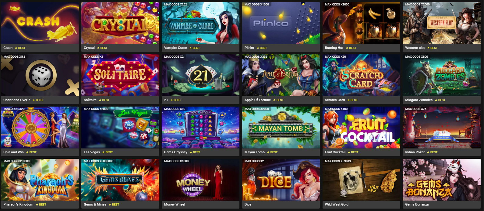 Tipos de bonos en el casino online 1xslots